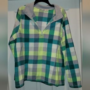 Old Navy Quarter-Zip Plaid Pullover